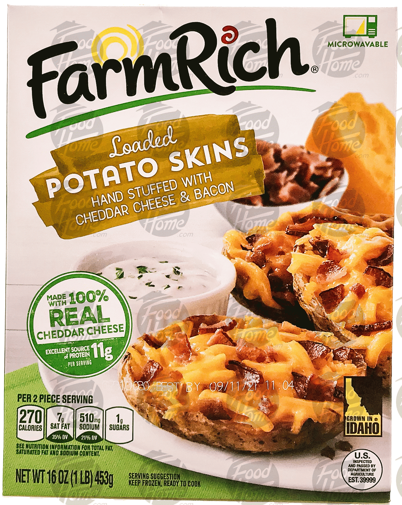 Farm Rich  loaded potato skins stuffed with cheddar cheese and bacon Full-Size Picture